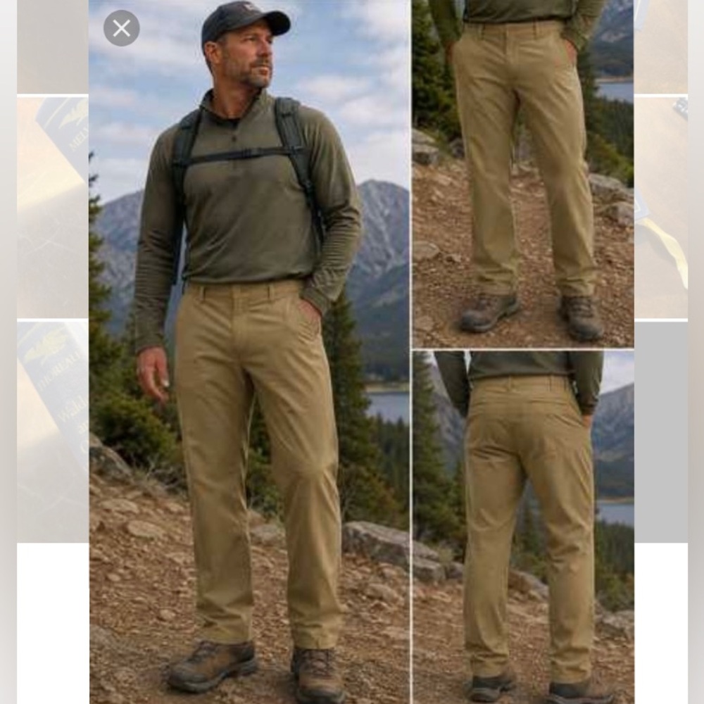 Eddie Bauer Khaki Straight-Leg Chinos